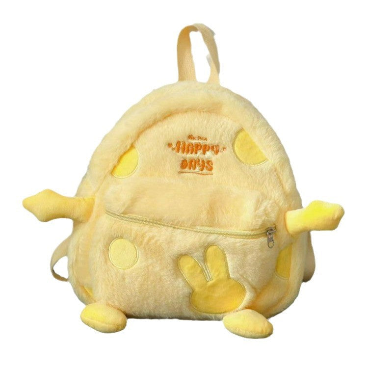 Plush backpack with cheerful design Kalsten