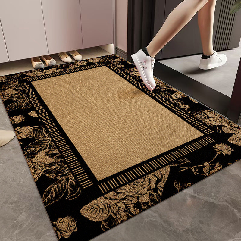 Floral Patterned Entryway Rug