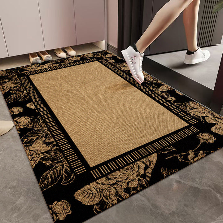 Floral Patterned Entryway Rug