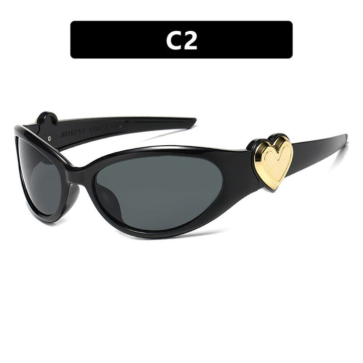 Ladies fashionable sunglasses with heart-shaped detail Kalsten