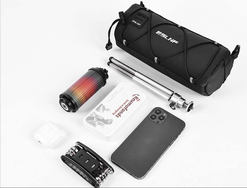 handlebar storage bag with elastic bungee organizer and water-resistant durable fabric Kalsten