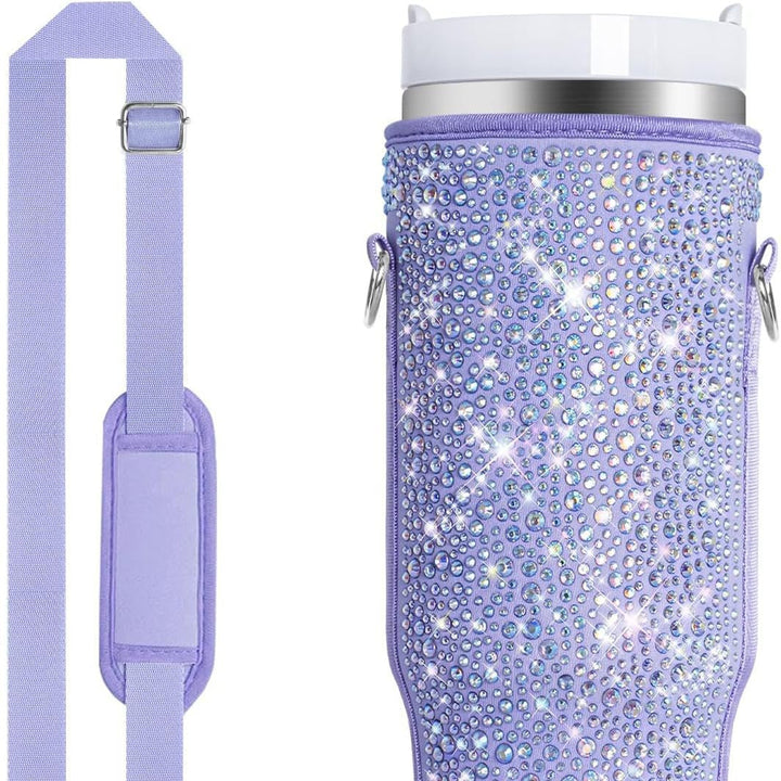 Ladies water bottle holder with sparkling rhinestones Kalsten