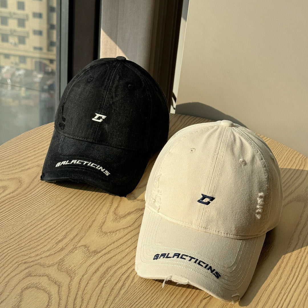 Men's Distressed Denim Baseball Cap Kalsten