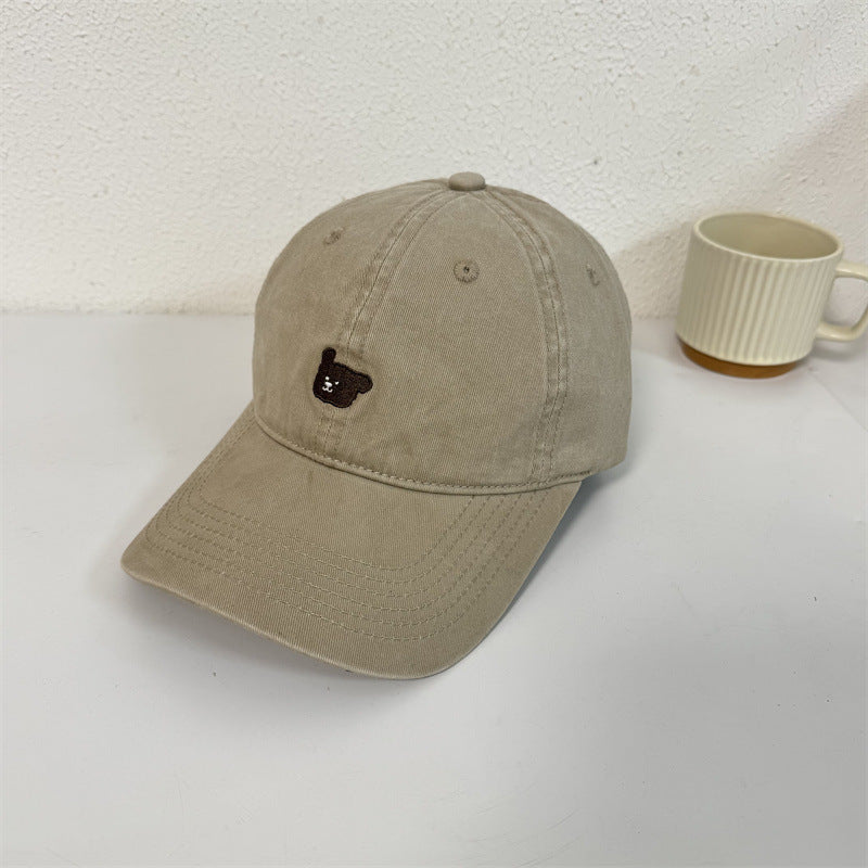 Women's Cute Embroidered Bear Cap Kalsten