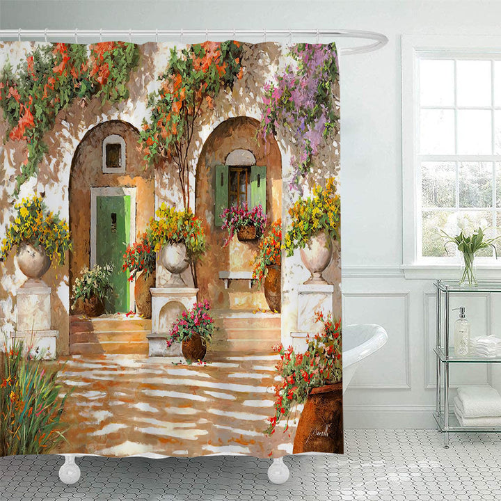 Floral Lane-Inspired Shower Curtain Kalsten
