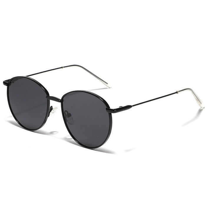 Women's round sunglasses with slim metal frame and polarized lenses Kalsten