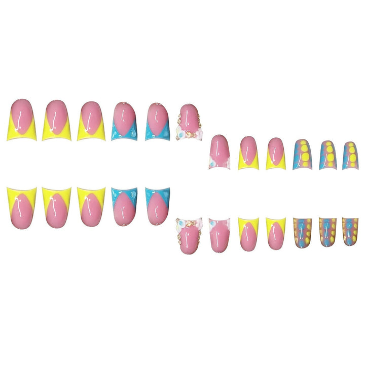 Decorative Press-On Nails with Rhinestone Accents Kalsten