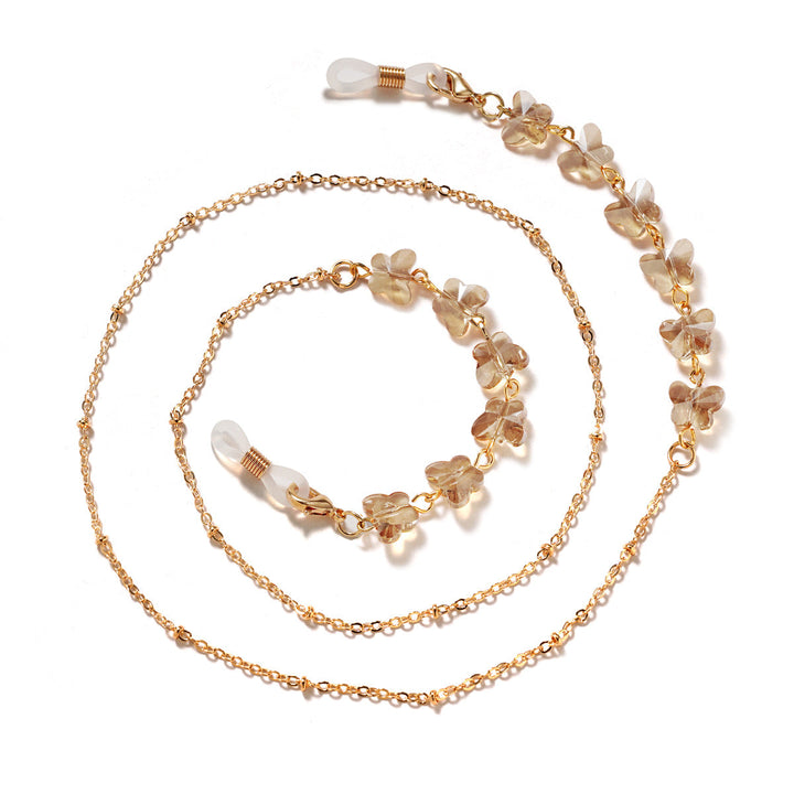 Floral Embellished Eyewear Chain Kalsten