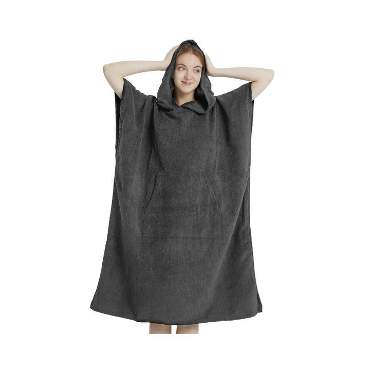 Women's Hooded Poncho made of soft Microfiber Fabric Kalsten