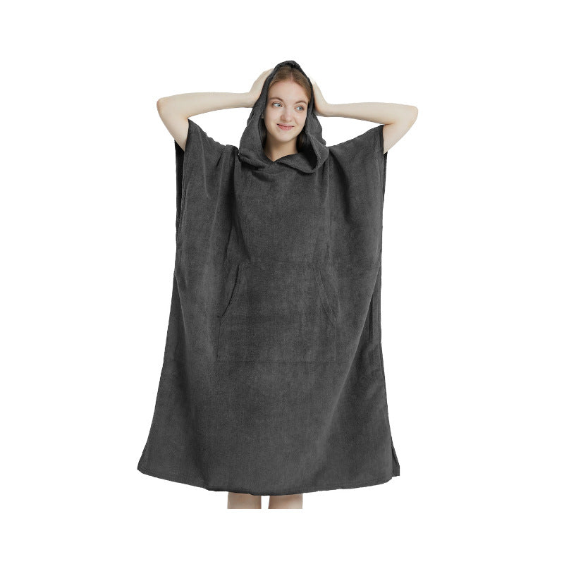 Fluffy Hooded Bath Poncho Kalsten