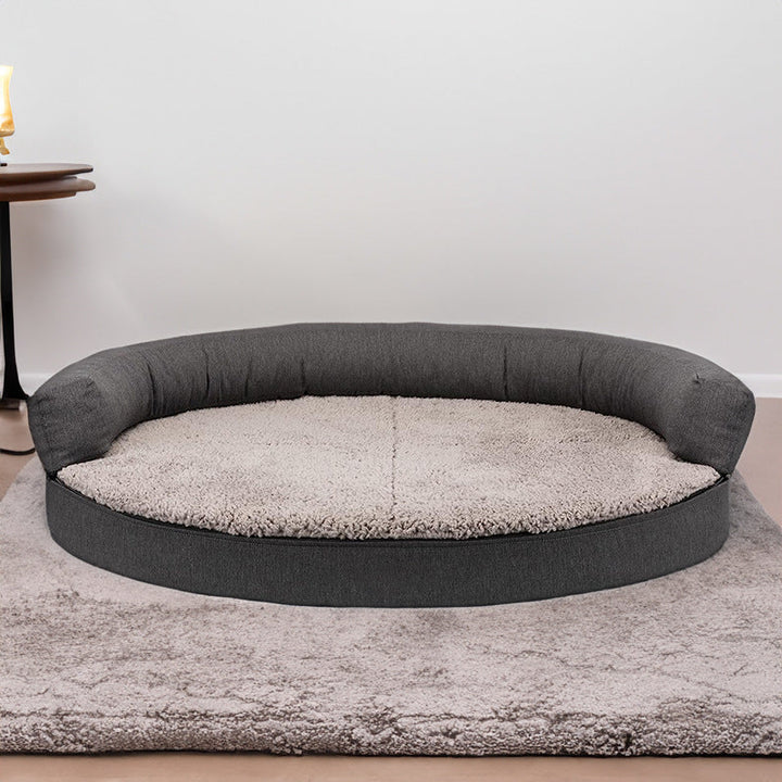 Cozy Round Memory Foam Dog Bed