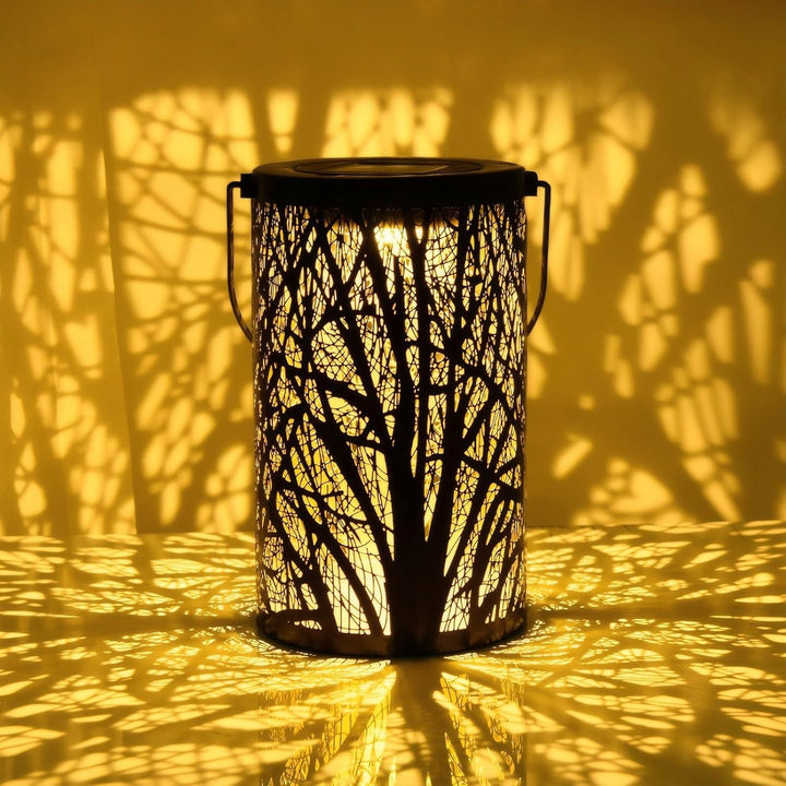 Intricate Metal Shadow Projection Table Lamp With Rechargeable LED Kalsten