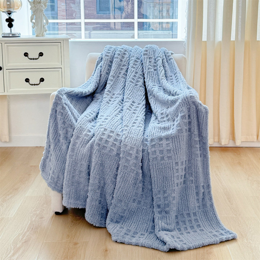 Plush Textured Throw Blanket Kalsten