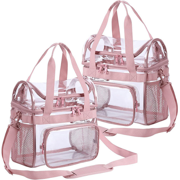 Transparent tote bag with breathable mesh inserts Kalsten