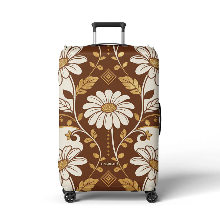 Women’s suitcase cover with floral lavender pattern Kalsten