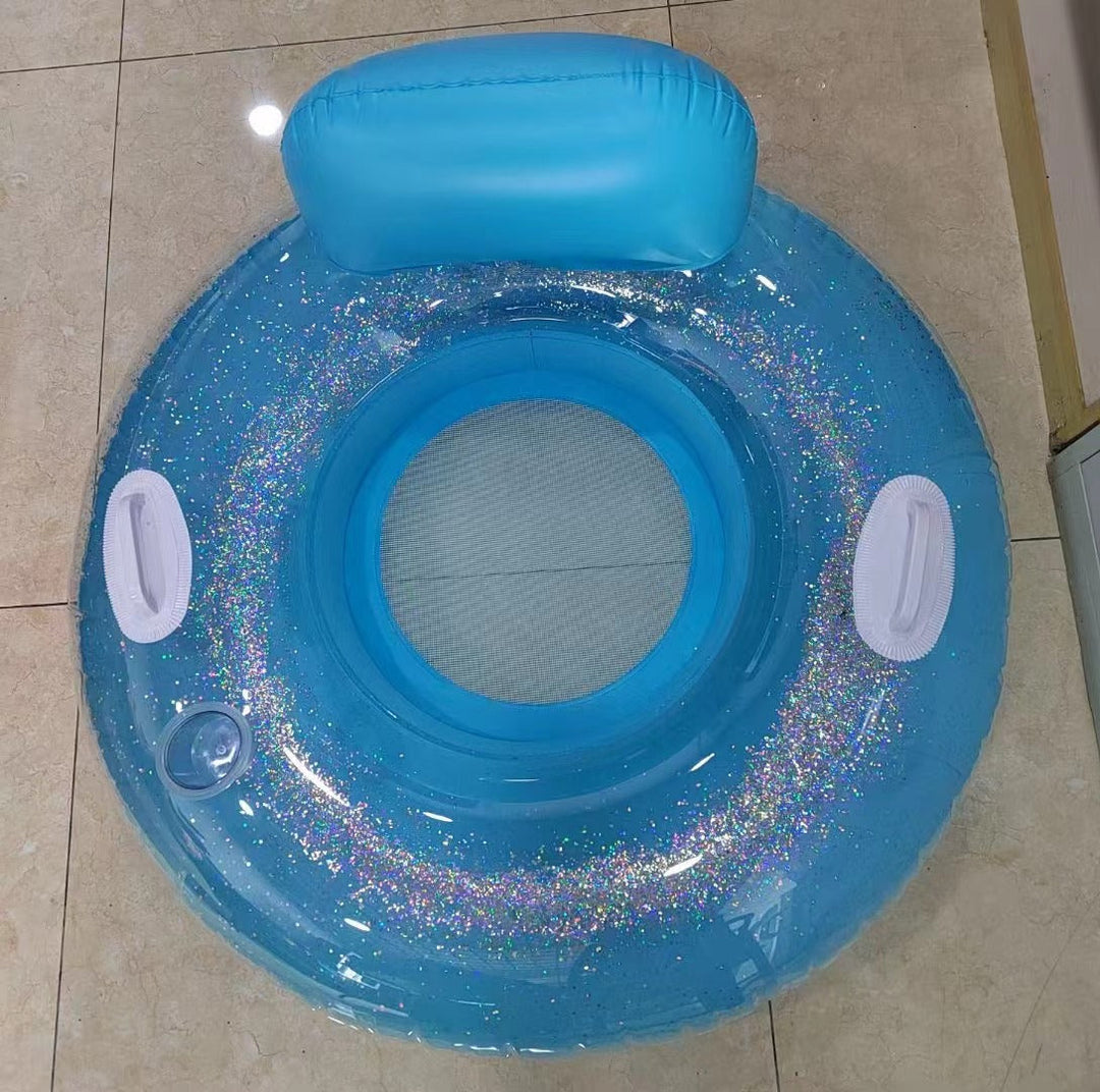 Women's Inflatable Comfort Pool Lounger with View Window Kalsten