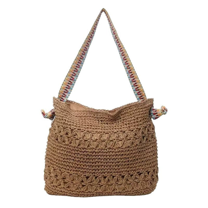 Handcrafted tote bag with colorful shoulder strap Kalsten