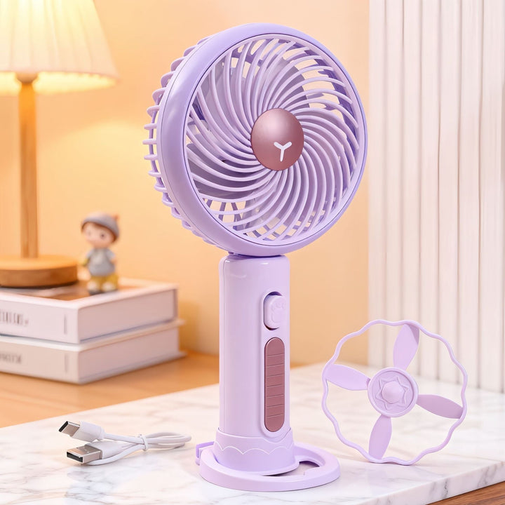 Ladies Portable Mini Handheld Fan with Flexible Tilt Adjustment Kalsten