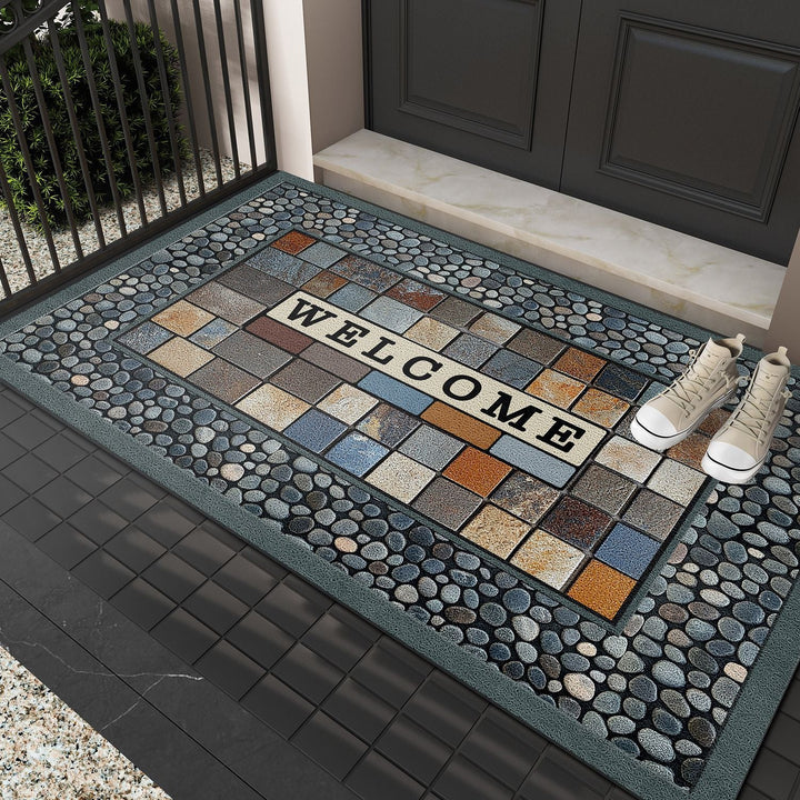 Cheerful Bird-Themed Welcome Mat