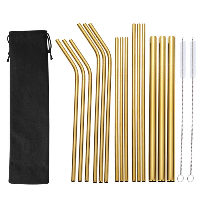 Stainless Steel Straw Set with Cleaning Brushes Kalsten