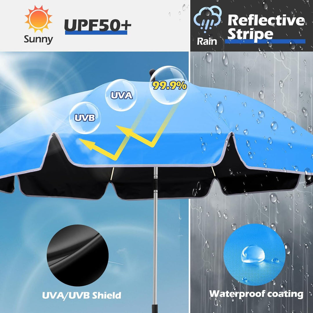 Women’s sturdy beach sunshade umbrella with adjustable mounting system Kalsten