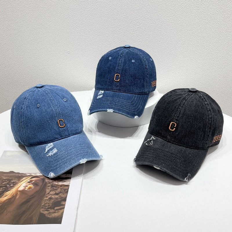 Women's Distressed Denim Baseball Cap Kalsten 1784270579