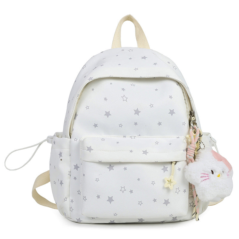 Starry Patterned Plush Backpack kalsten