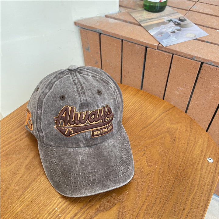 Men's Vintage-Inspired Distressed Cotton Baseball Cap Kalsten