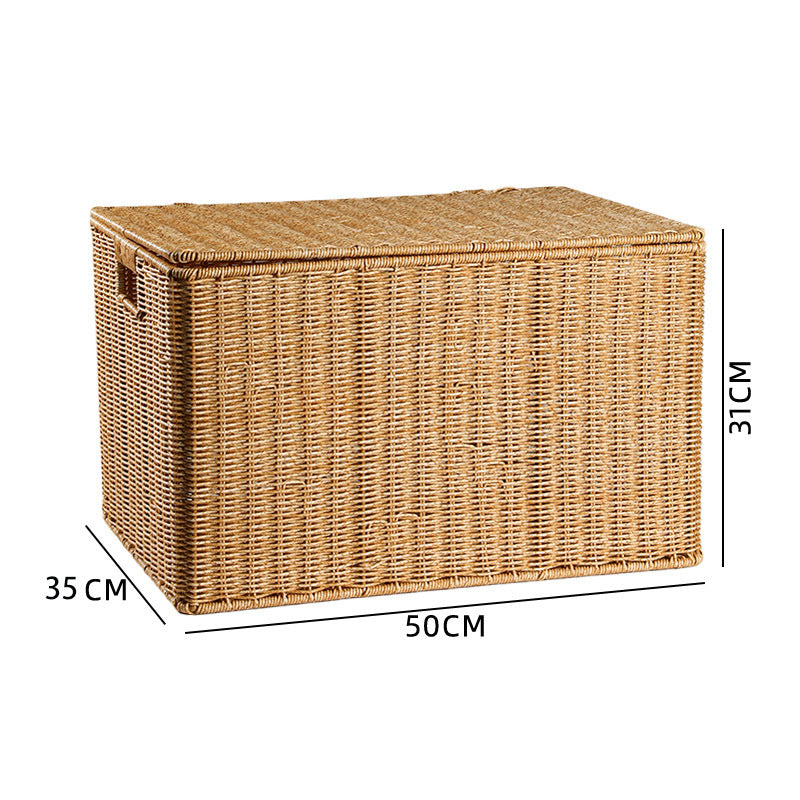 Handcrafted Rectangular Wicker Storage Box Kalsten