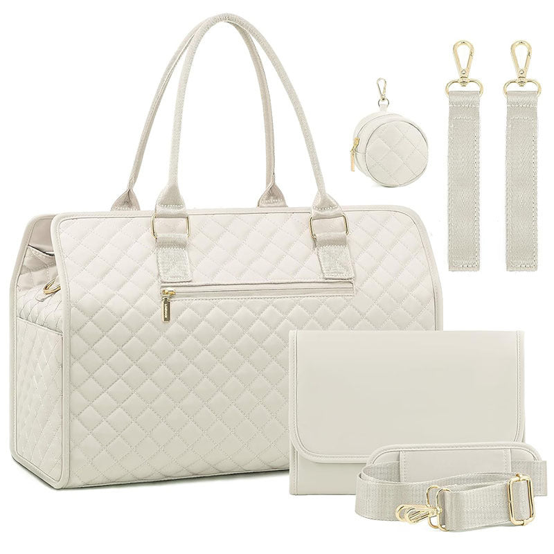 Padded handbag with detachable cosmetic pouch and organizer Kalsten