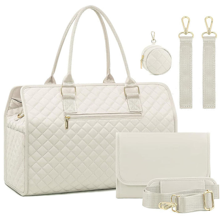 Padded handbag with detachable cosmetic pouch and organizer Kalsten