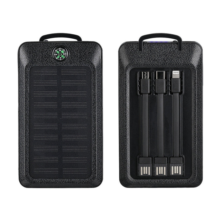 Portable power bank with integrated solar charging technology and multiple USB ports Kalsten