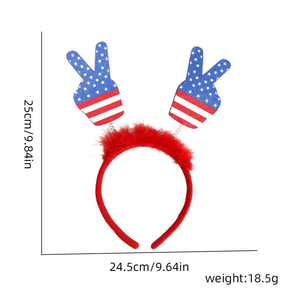 Unisex nan federnd Star Antennas Headband with multilayered ribbon fringes and padded headband Kalsten