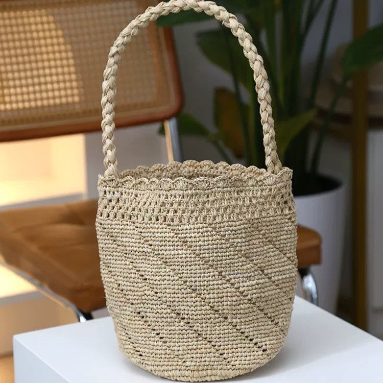 Handmade basket bag with unique weaving Kalsten