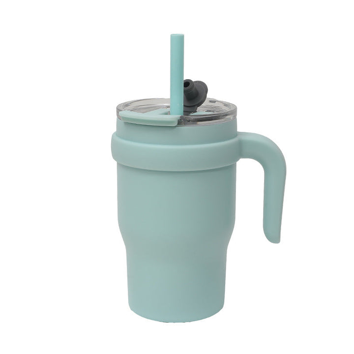 Unisex Insulated Reusable Cup with Flexible Straw and Convenient Handle Kalsten