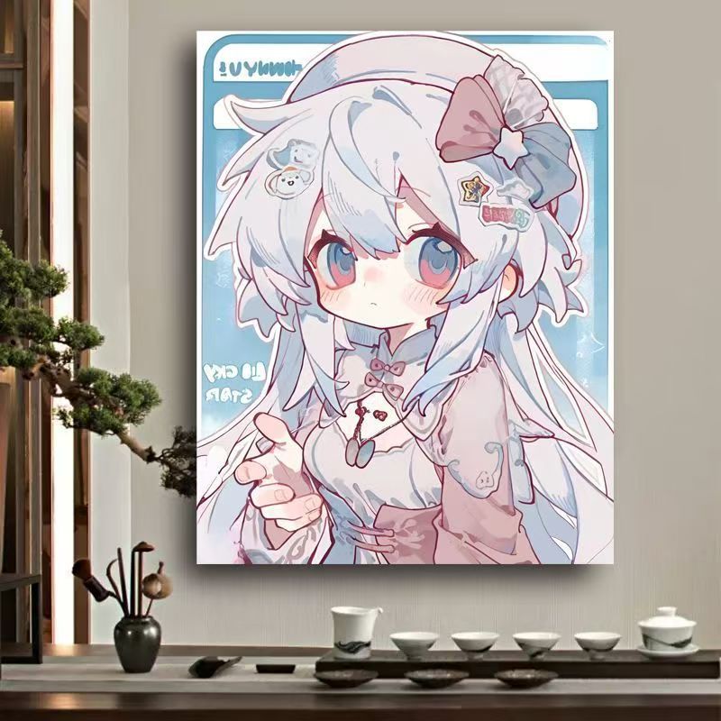Whimsical Anime Character Canvas Art Kalsten