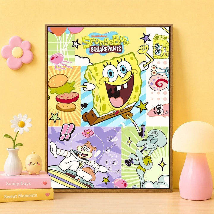 Cartoon Character Themed Wall Art Print Kalsten