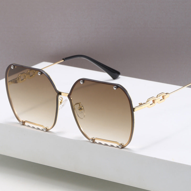 Women's elegant hexagonal designer sunglasses with luxurious accents Kalsten