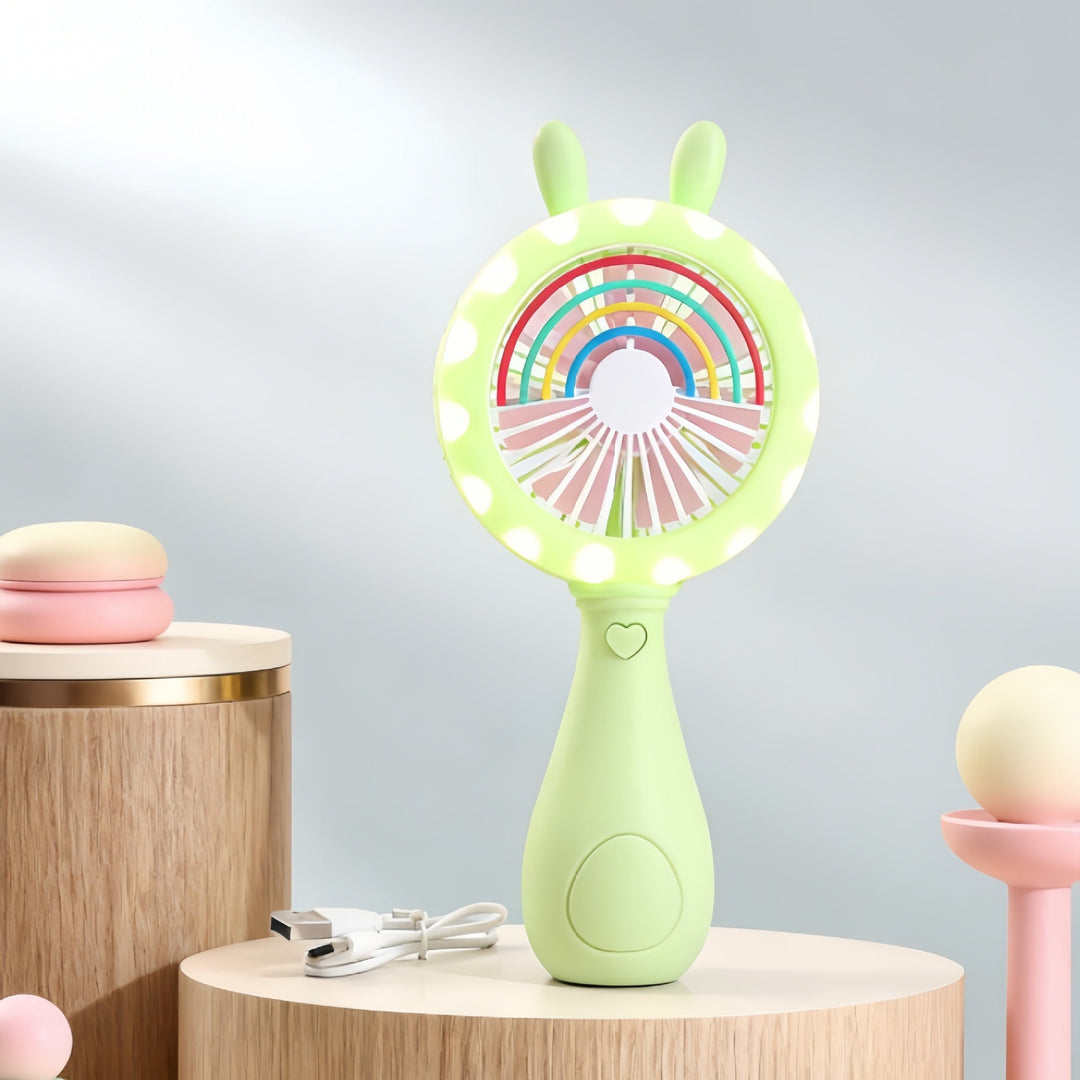 Women's creative handheld fan with LED lights Kalsten