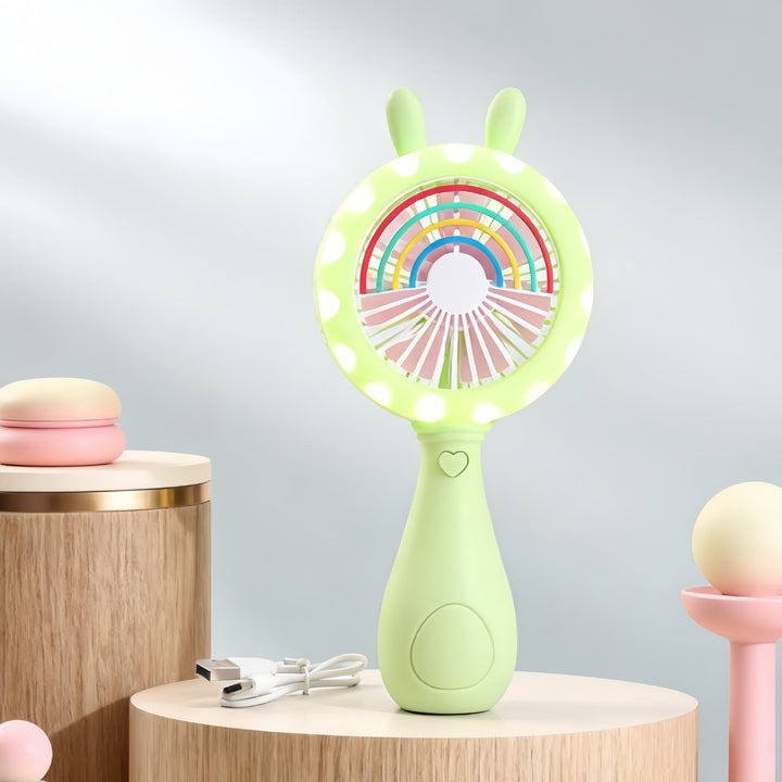 Women's creative handheld fan with LED lights Kalsten