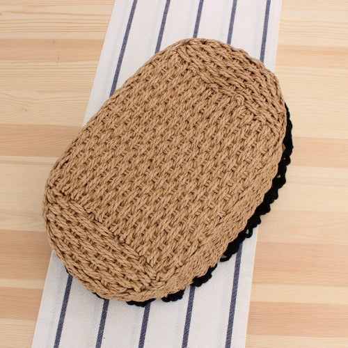 Designer Shoulder Bag Made of Woven Bast Kalsten