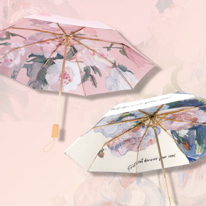 Women's elegant folding umbrella with floral patterns Kalsten