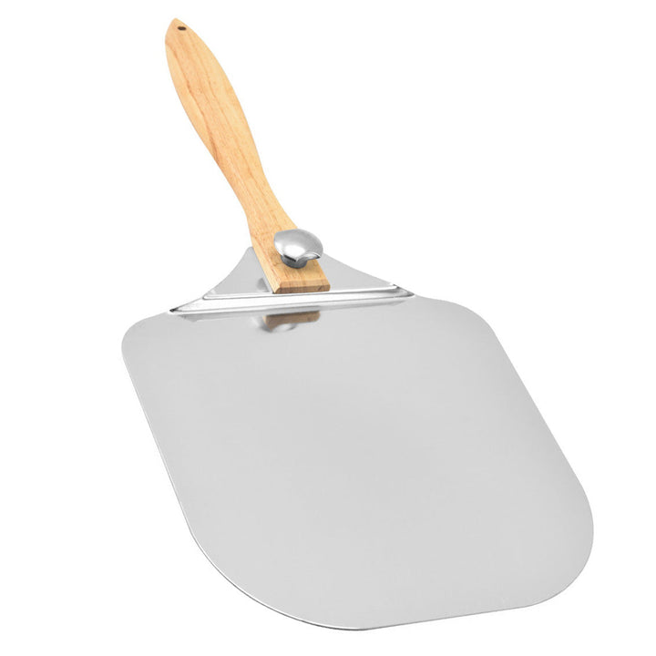 large stainless steel pizza peel with wooden handle Kalsten
