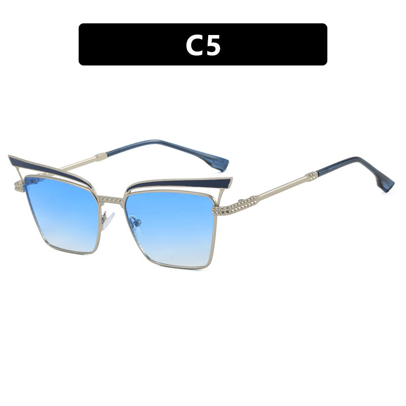 Women's square designer glasses with delicate metal frame Kalsten