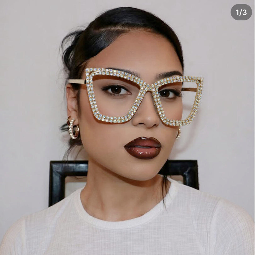 Women's extravagant sunglasses with sparkling crystal frame Kalsten