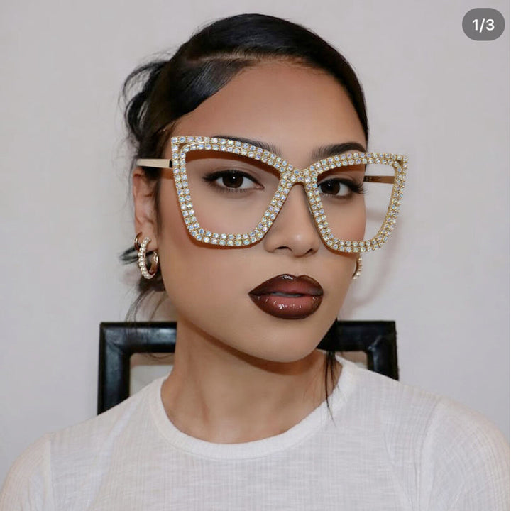 Women's extravagant sunglasses with sparkling crystal frame Kalsten