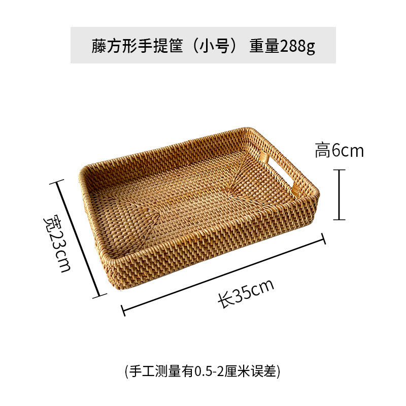 Ladies rectangular serving basket with practical handles Kalsten