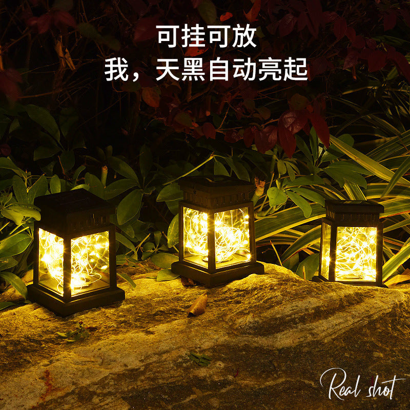 Solar Hanging Lantern With Realistic Flickering Flame LED Candle And Waterproof Outdoor Design Kalsten