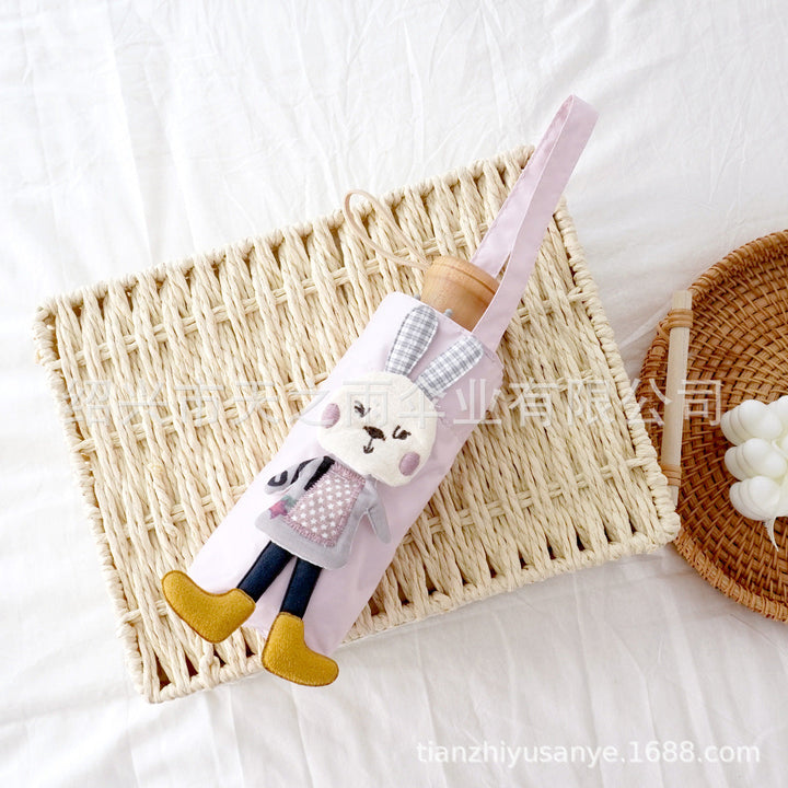 Ladies Foldable Umbrella Bag with Cute Rabbit Motif Kalsten