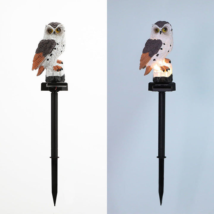 Realistic Owl Solar Garden Stake Light With LED Resin Sculpture Kalsten